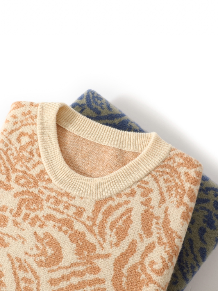 Winter Clothing Patterns - Baskılı % 100% merinos yünü kazak