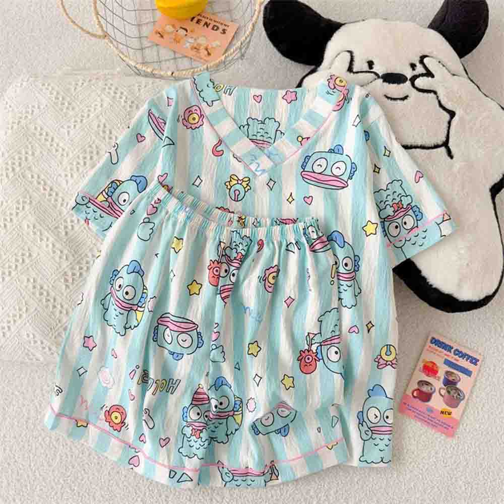 Winter Clothing Clearance - Sanrio Hangyodon kadın pijama takımı Kawaii