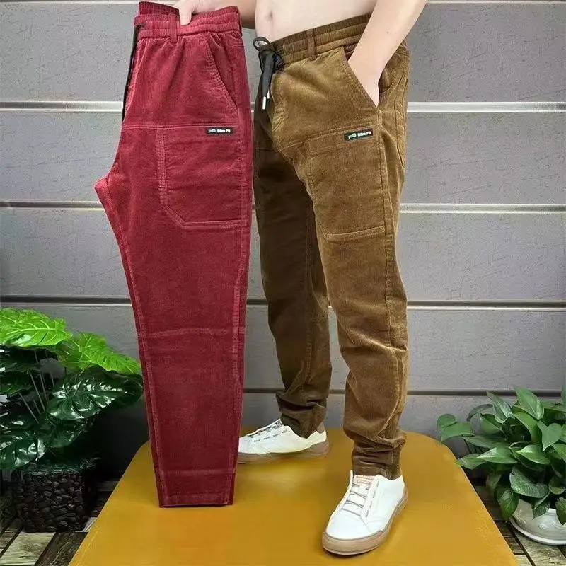 Winter Clothing Work - Kadife Kargo Pantolon erkek Basit Gevşek