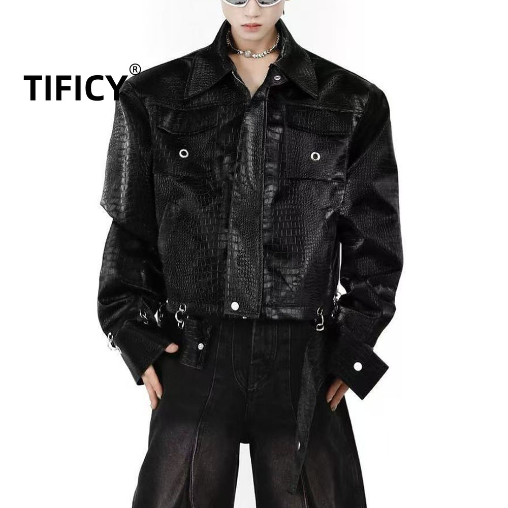 Winter Clothing Patterns - TIFICY Timsah Desenli Omuz Pedi PU