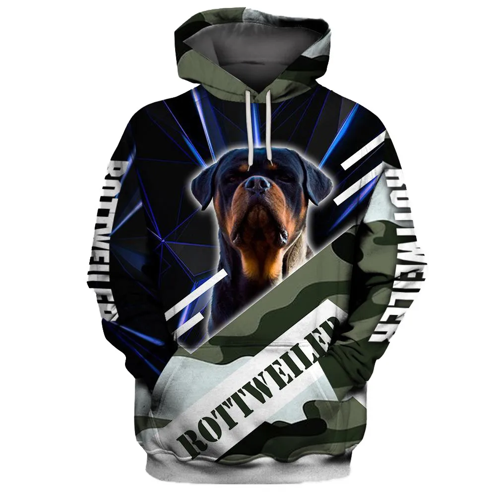 Winter Clothing Needs - HX Hayvanlar Kapüşonlular Rottweiler 3D Grafik