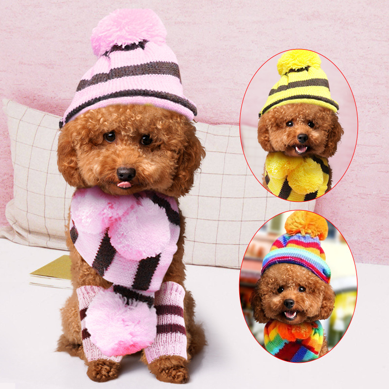 Gökkuşağı Desenli Örgü Köpek K - Winter Clothing Leg Warmers incelemesi ve fiyatı