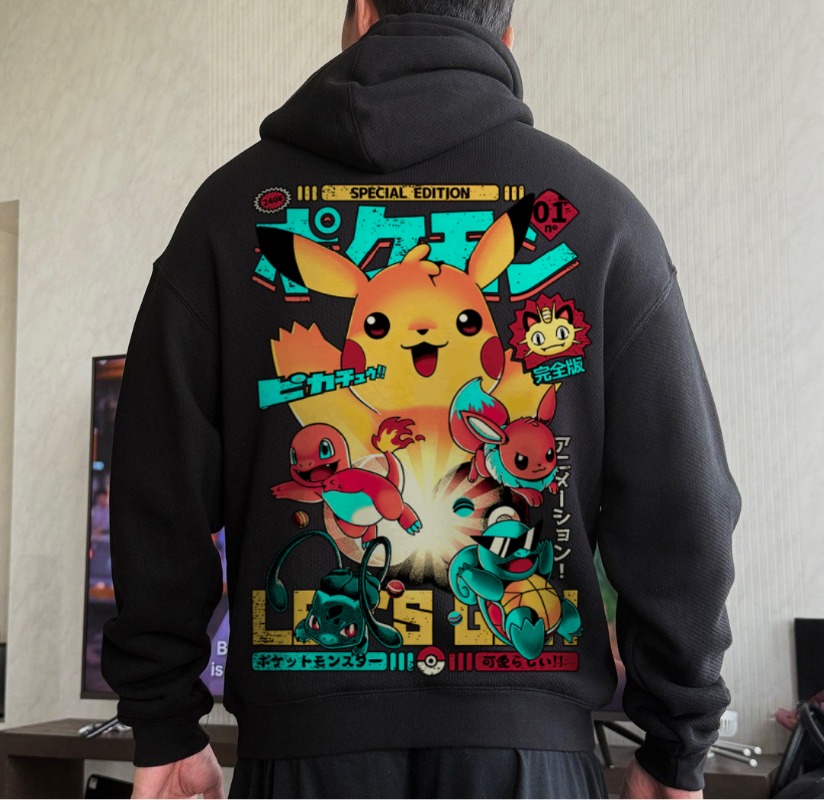 Siyah Büyük Beden 4XL Pokemon  - Winter Clothing In Japan incelemesi ve fiyatı